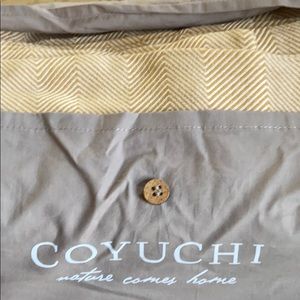 NWT Coyuchi King Duvet Cover in Ivory w/Mustard